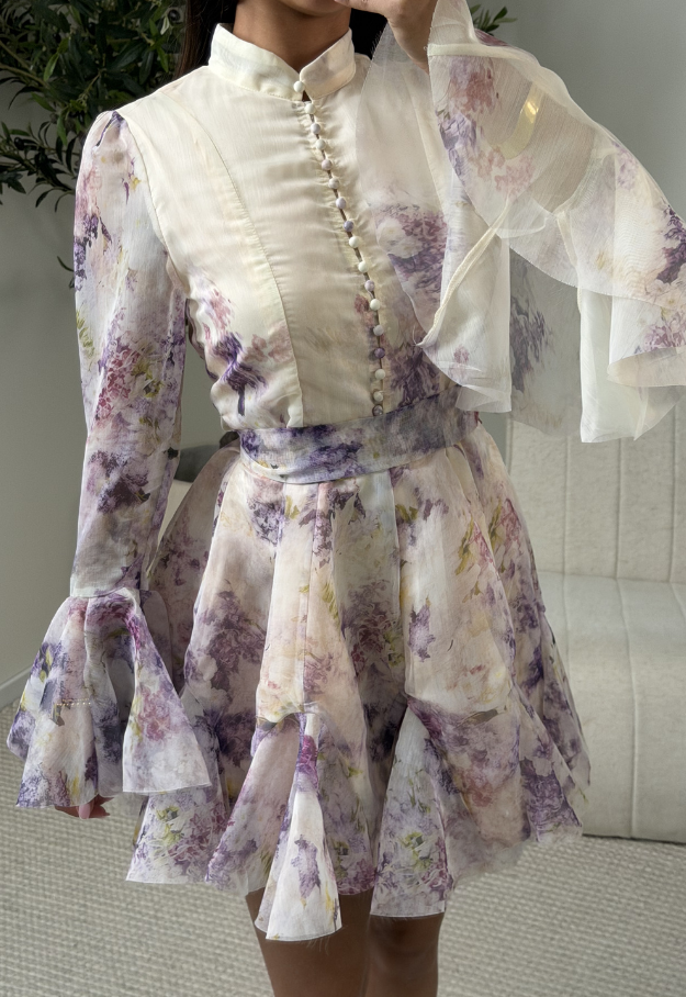 Eloria Dress - Purple Floral