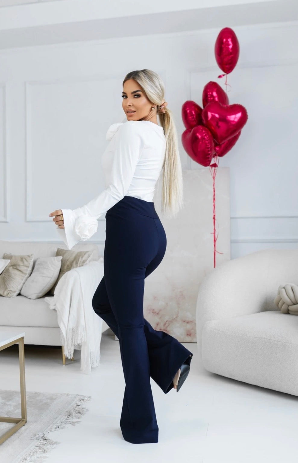 Elvaria Trousers – Navy Blue Classic