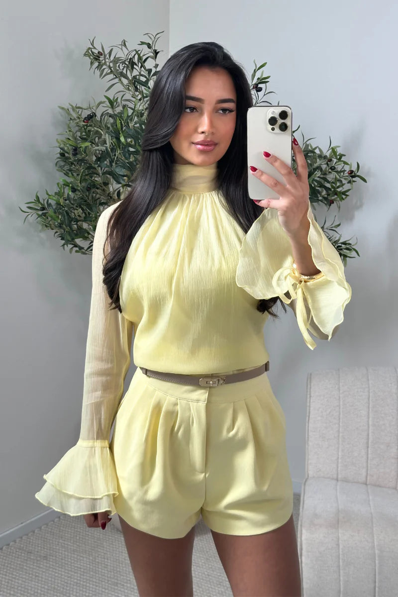 Alina Shorts – Light Yellow