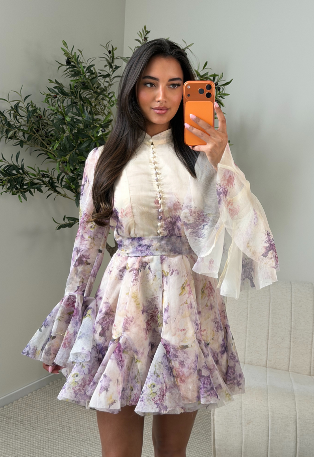 Eloria Dress - Purple Floral