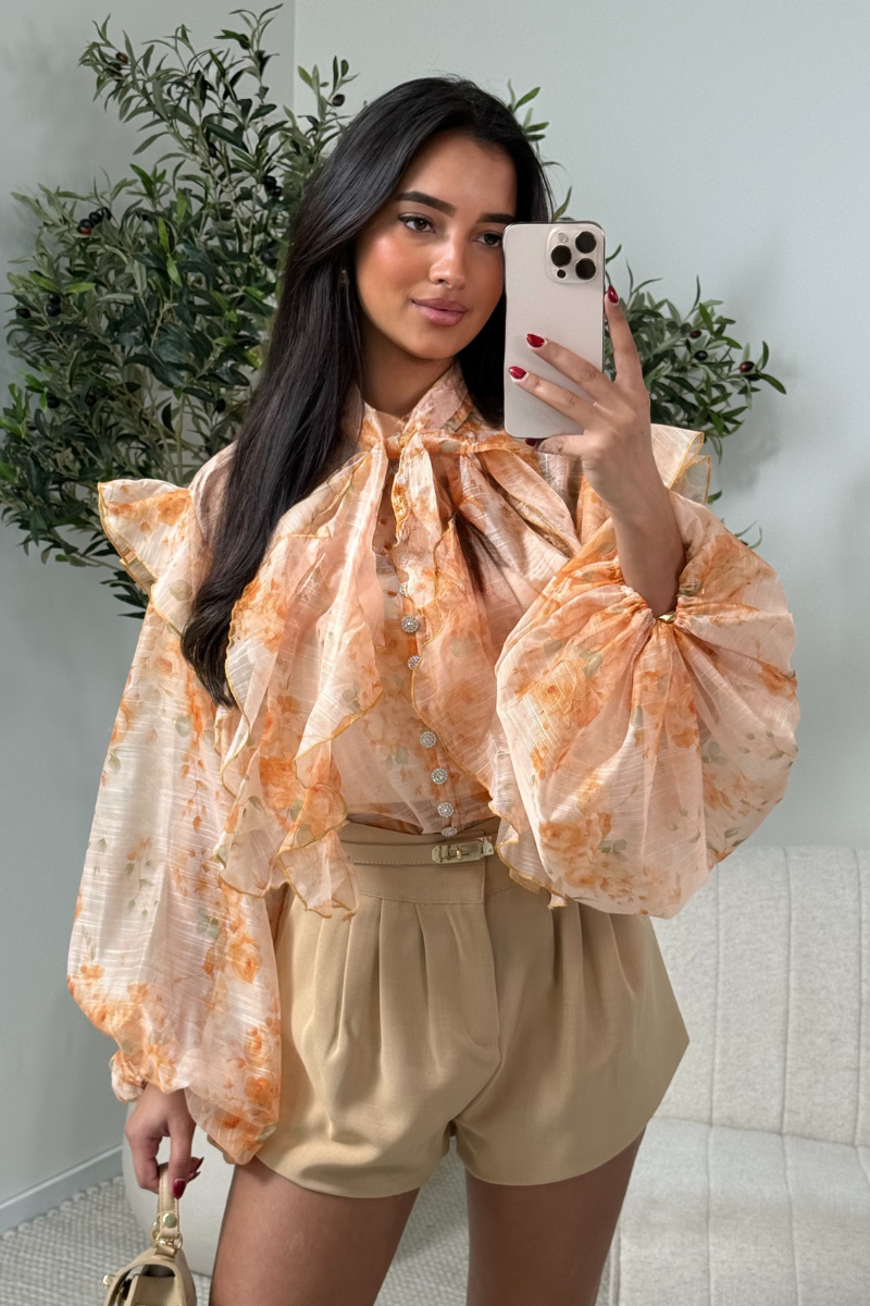 Solenne Blouse – Apricot