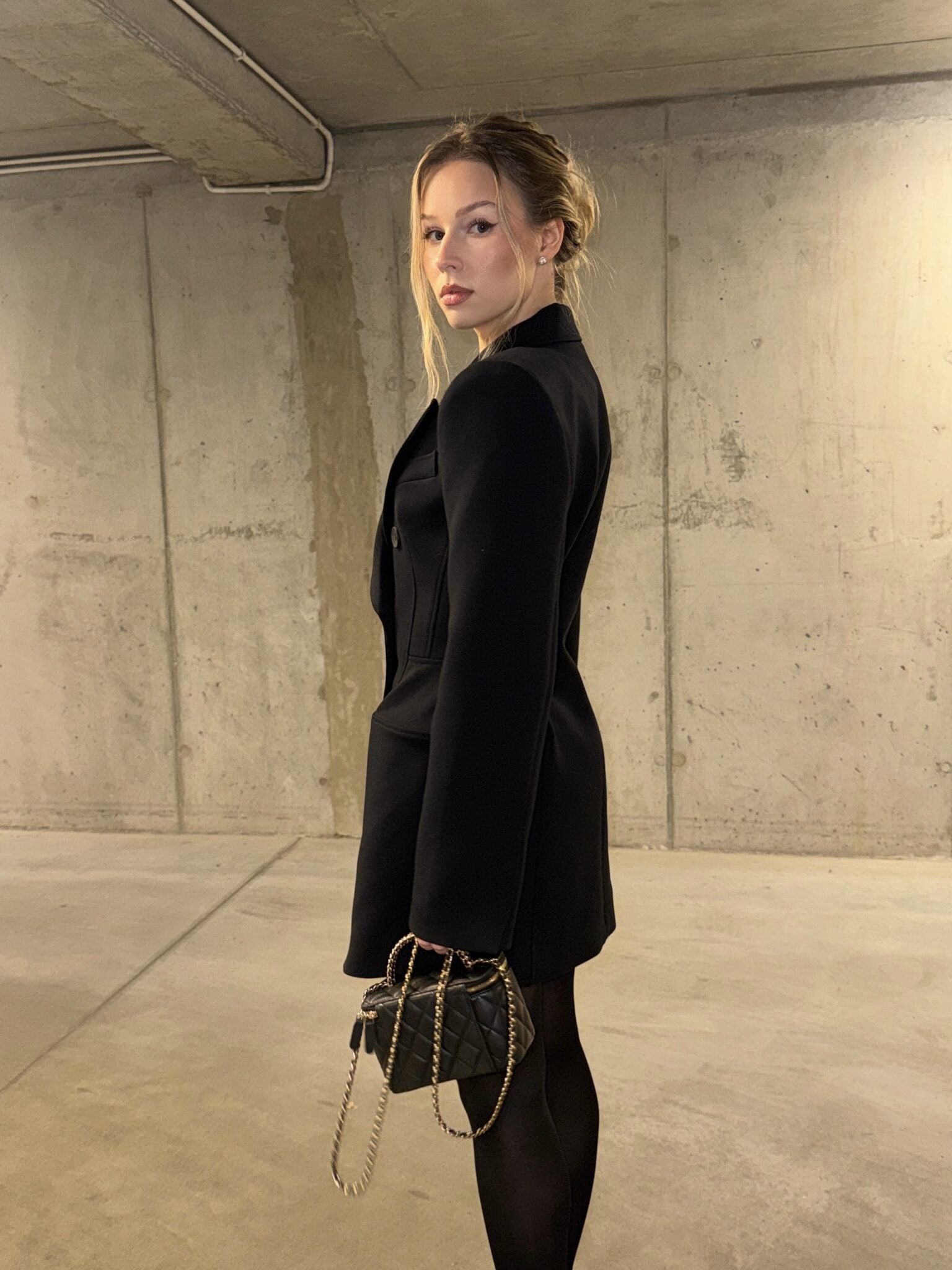 Hourglass Blazer Dress – Black